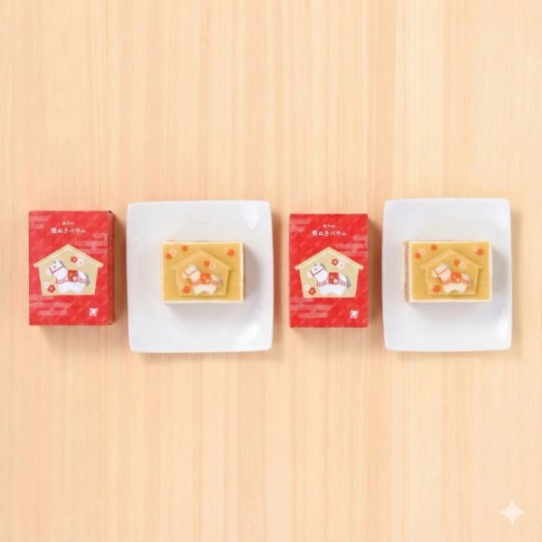 金澤萬久 馬年限定 金箔蜂蜜蛋糕(繪馬年輪蛋糕/干支金箔蜂蜜蛋糕/抹茶蜂蜜蛋糕) 金澤萬久, 馬年蛋糕, 干支甜點, 金箔蜂蜜蛋糕, 年輪蛋糕, 新年送禮, 日本甜點, 年節禮盒