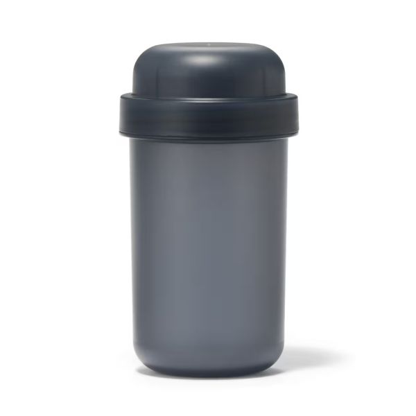 日本製 無印良品 附醬料杯 膠囊餐盒 450ml 350ml 搖搖沙拉 便當盒 優格罐 沙拉罐 霧面 質感 黑白 上班族【小福部屋】 