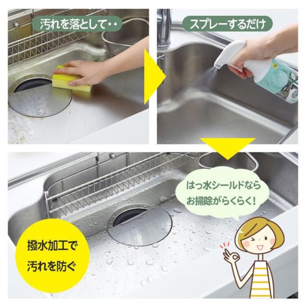 Cogit 日本製 一噴防護噴霧系列 300mL（廚房、衛浴用/布料用） Cogit, 防潑水噴霧, 廚房浴室清潔, 布料防護, 日本居家清潔, 防汙噴霧, 織品保護噴霧, 水槽保養, 清潔輔助噴霧, 日本製清潔用品