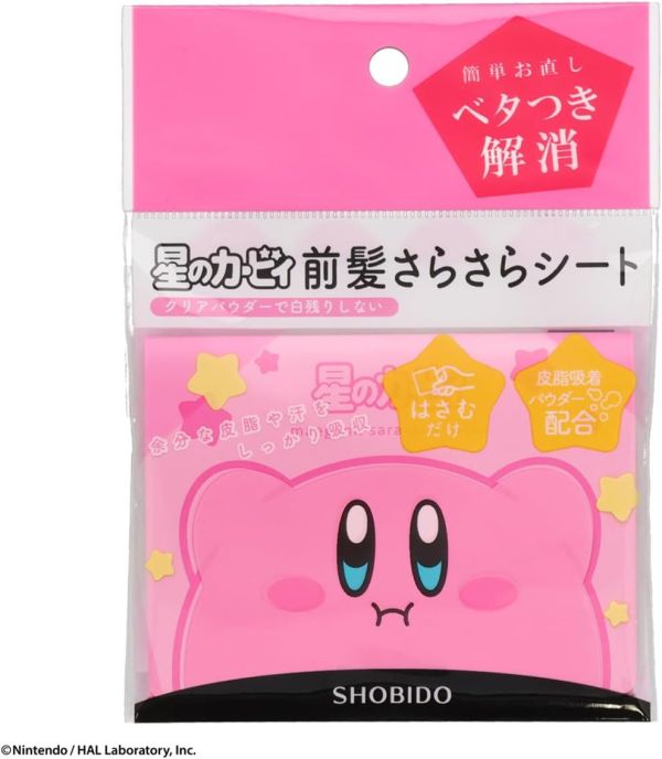 日本【3包組】shobido 粧美堂 星之卡比 髮用吸油面紙 40枚入 瀏海吸油面紙  頭髮 瀏海 前髮 控油 去油【小福部屋】 