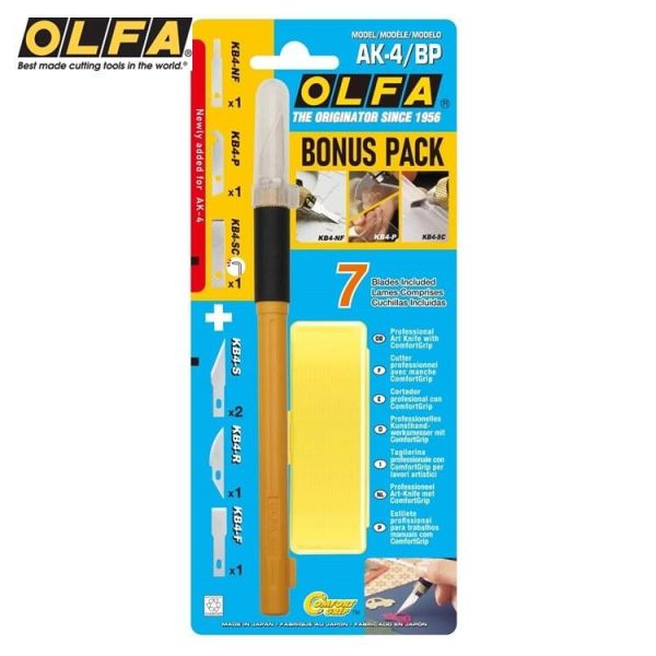 OLFA AK-4/BP 專業用筆刀超值包 (附刀片7入) 157B 