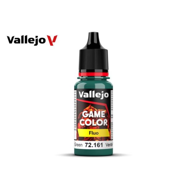 Acrylicos Vallejo AV水漆 遊戲色彩 Game Color 72161 螢光冷綠色 Fluorescent Cold Green 