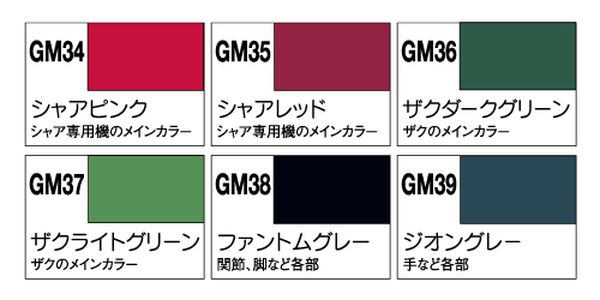 GUNZE 鋼彈麥克筆套裝組 GMS108 吉翁軍專用 6色 