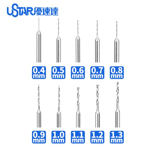 U-STAR 優速達 UA90280 模型專用長柄白鋼鑽頭套裝(0.4mm~1.3mm) 