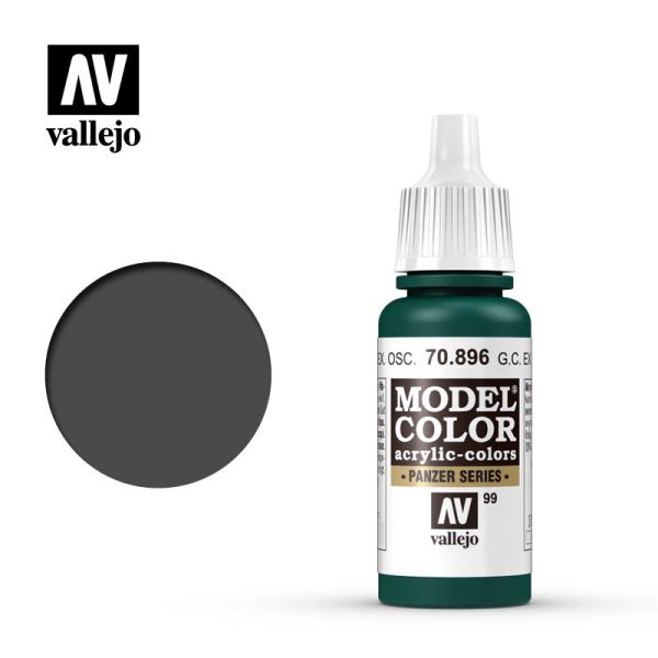 Acrylicos Vallejo AV水漆 模型色彩 Model Color 099 70896 德國迷彩強化暗綠色 Ger.Cam.Extra Dark Green 17ml 