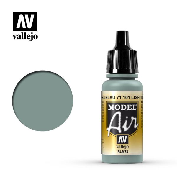 Acrylicos Vallejo AV水漆 71101 模型噴塗色彩 Model Air 淺藍色RLM78 Light Blue RLM78 17ml 
