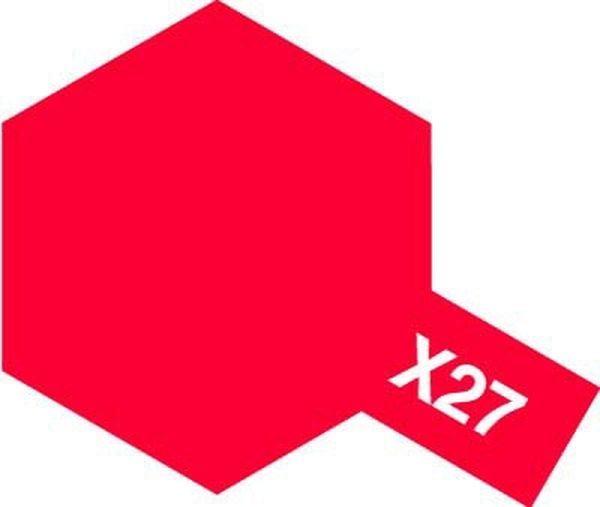 TAMIYA 田宮 油性 X-27 亮光 透明紅 Clear Red 10ml 