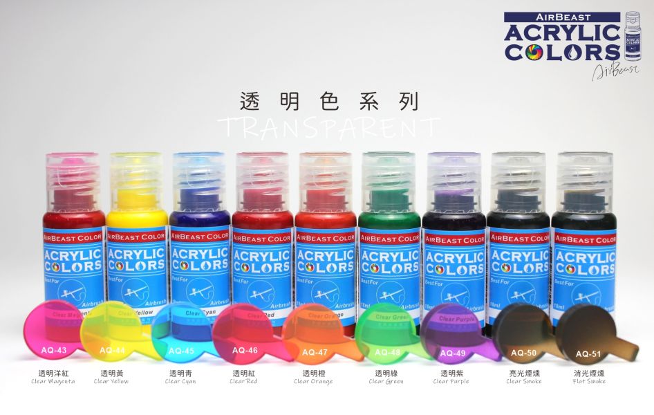 AirBeast 水性壓克力漆 AQ-51 消光煙燻色 Flat Smoke 20ml 