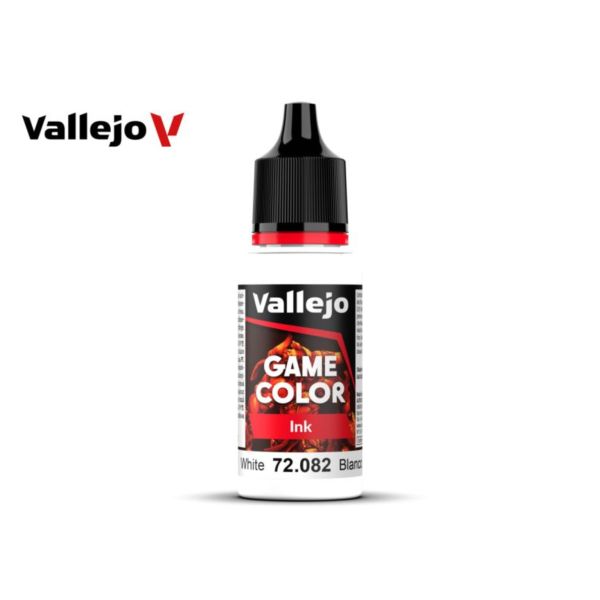 Acrylicos Vallejo AV水漆 遊戲色彩 Game Color 72082 白色墨水 White 