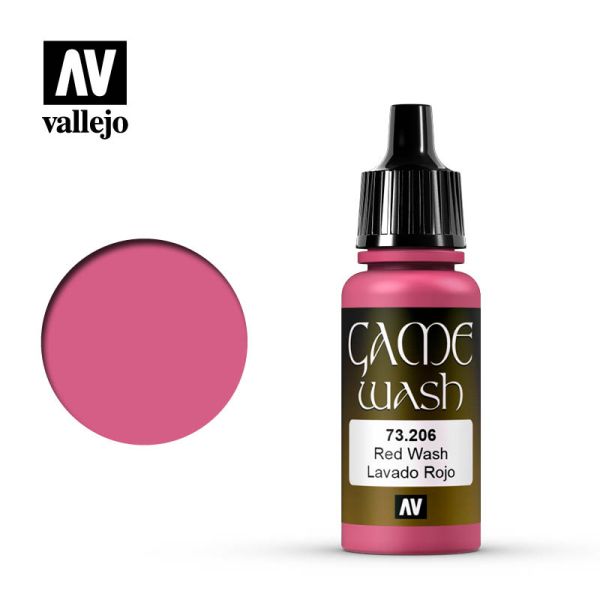 Vallejo Game Color Wash Red – 17 Ml, Acryl-Waschlösung Für Modellbau & Miniaturen