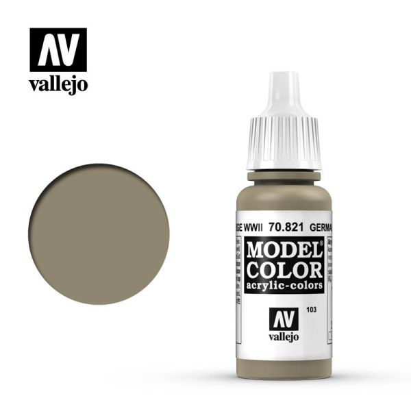 Acrylicos Vallejo AV水漆 模型色彩 Model Color 103 70821 德國二戰迷彩米色 German Cam.Beige WWII 17ml 