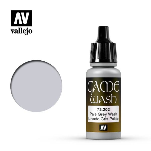 Acrylicos Vallejo AV水漆 遊戲色彩 Game Color 116 73202 純灰色（漬洗漆） Pale Grey 17 ml 