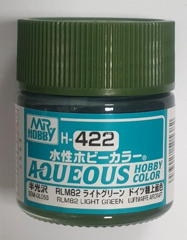 GUNZE 環保水性漆 H422 RLM82 半光澤 亮綠色 10ml 