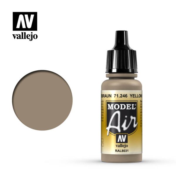 Acrylicos Vallejo AV水漆 71246 模型噴塗色彩 Model Air 迷彩沙棕色RAL8031 Camouflage Sandbrown RAL 8031 17ml 