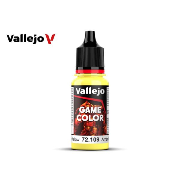 Acrylicos Vallejo AV水漆 遊戲色彩 Game Color 72109 劇毒黃色 Toxic Yellow 