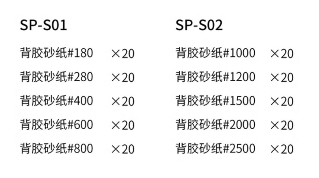 DSPIAE 迪斯派 SP-S01 低番數 背膠砂紙套組 迪斯派