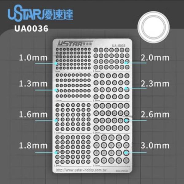U-STAR 優速達 UA80036 模型細節裝飾蝕刻改造套件-F 推進器及關節 (1.0mm~3.0mm) 