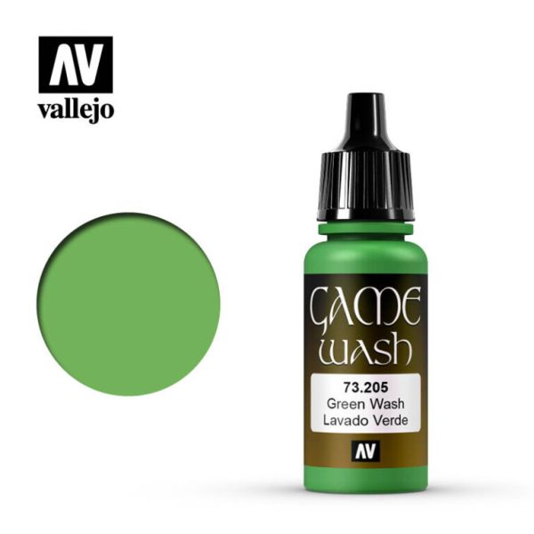 Acrylicos Vallejo AV水漆 遊戲色彩 Game Color 119 73205 綠色（漬洗漆） Green 17 ml 