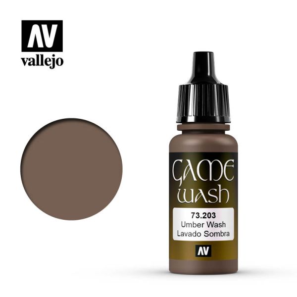 Acrylicos Vallejo AV水漆 遊戲色彩 Game Color 117 73203 棕土色（漬洗漆） Umber 17 ml 