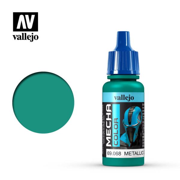 Acrylicos Vallejo AV水漆 機甲色彩 Mecha Color 057 69068 金屬綠（金屬色） Metallic Green 17ml 