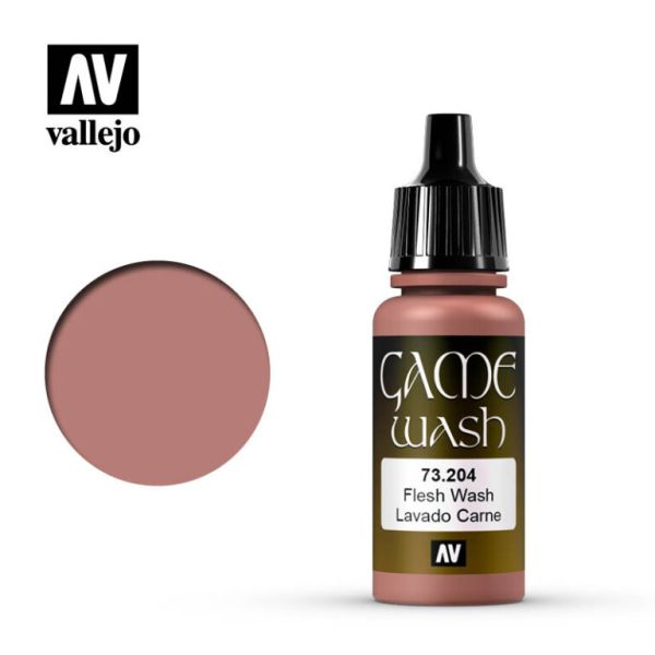 Acrylicos Vallejo AV水漆 遊戲色彩 Game Color 118 73204 膚色（漬洗漆） Flesh 17 ml 