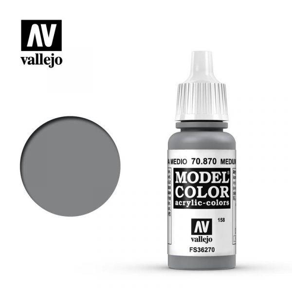 Acrylicos Vallejo AV水漆 模型色彩 Model Color 158 70870 中階海灰色 Medium Sea Grey 17ml 