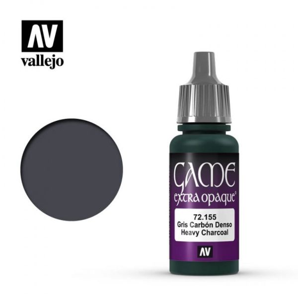 Acrylicos Vallejo AV水漆 遊戲色彩 Game Color 106 72155 重木炭色（不透明漆） Heavy Charcoal 17 ml 