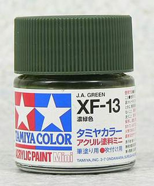 TAMIYA 田宮 水性 XF-13 消光 濃綠 J.A. Green 10ml 