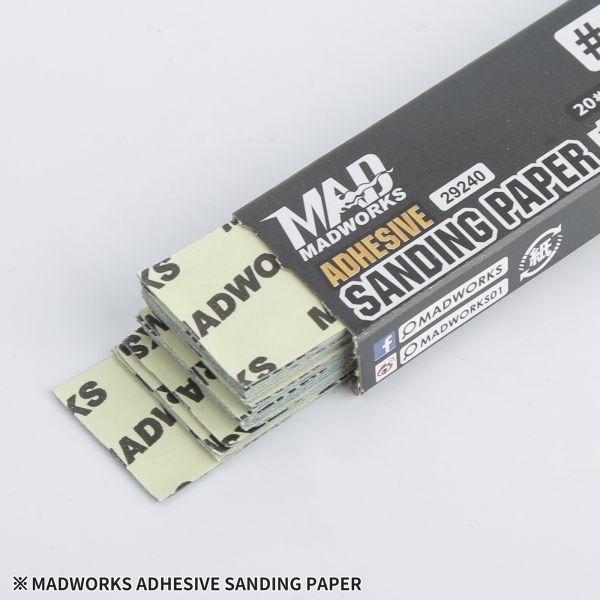 MADWORKS 29240 低黏度背膠砂紙 #240 - 每包20PCS 