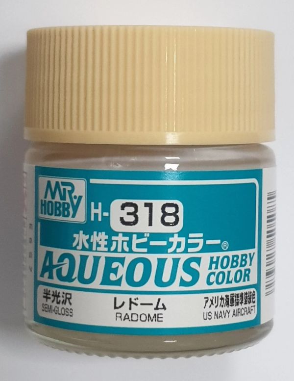GUNZE 環保水性漆 H318 半光澤 雷達罩黃色 10ml 