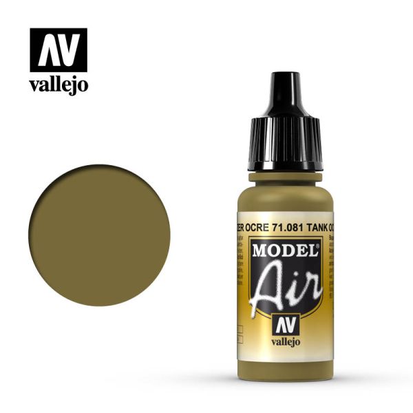 Acrylicos Vallejo AV水漆 71081 模型噴塗色彩 Model Air 坦克赭石色1943 Tank Ochre 1943 17ml 