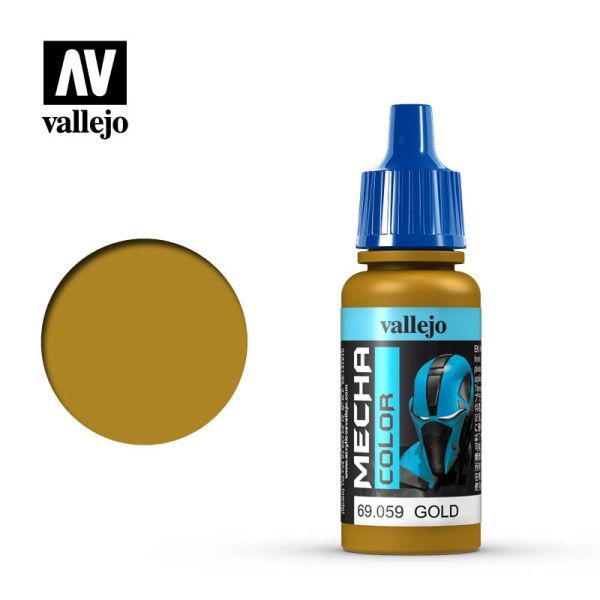 Acrylicos Vallejo AV水漆 機甲色彩 Mecha Color 048 69059 金色（金屬色）Gold 17ml 