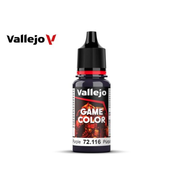 Acrylicos Vallejo AV水漆 遊戲色彩 Game Color 72116 午夜紫色 Midnight Purple 