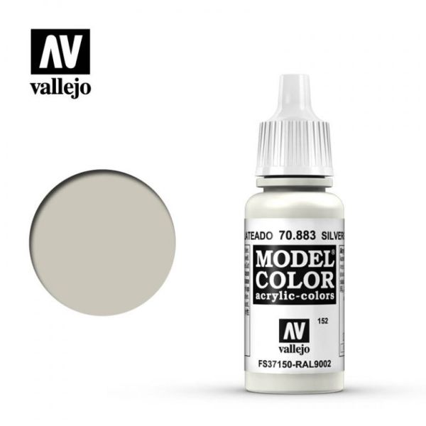 Acrylicos Vallejo AV水漆 模型色彩 Model Color 152 70883 銀灰色 Silver Grey 17ml 