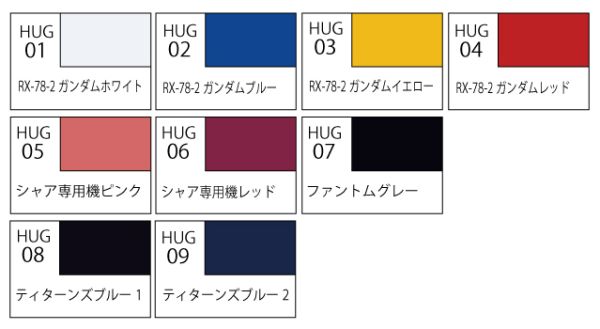 GUNZE 環保水性漆 HUG09 鋼彈MK-II 迪坦斯配色 半光澤 藍色2 10ml 
