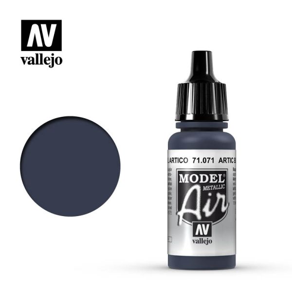Acrylicos Vallejo AV水漆 71071 模型噴塗色彩 Model Air 北極藍（金屬色）Artic Blue 17ml 