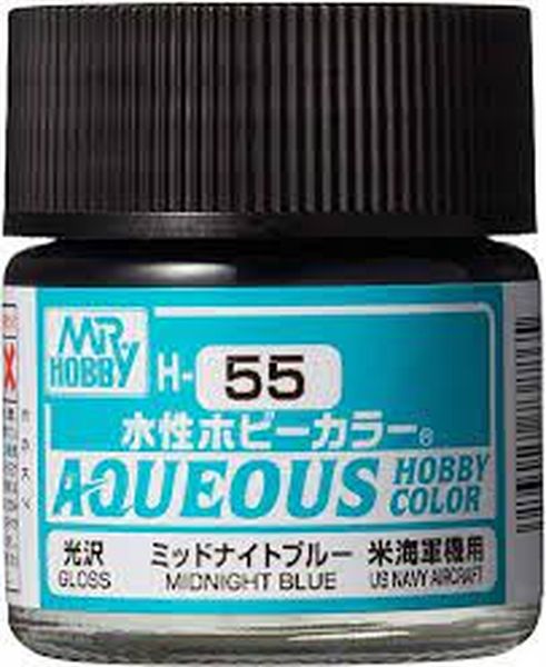 GUNZE 環保水性漆 H55 午夜藍色 10ml 