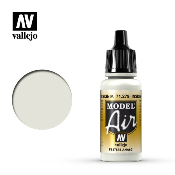 Acrylicos Vallejo AV水漆 71279 模型噴塗色彩 Model Air 徽章白色 Insignia White 17ml 