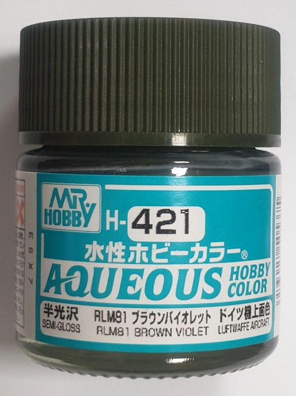 GUNZE 環保水性漆 H421 RLM80 半光澤 棕紫羅蘭色 10ml 