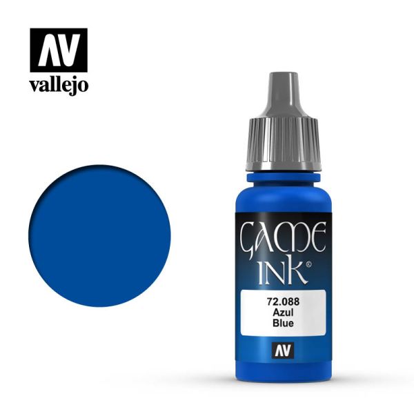 Acrylicos Vallejo AV水漆 遊戲色彩 Game Color 084 72088 藍色墨水 Blue Ink 17 ml 