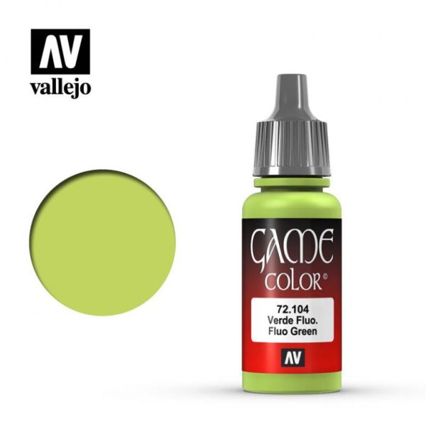 Acrylicos Vallejo AV水漆 遊戲色彩 Game Color 077 72104 螢光綠 Fluo Green 17 ml 