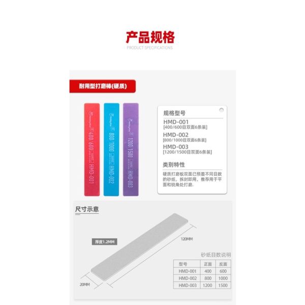 喵匠 耐用型打磨棒 HMD-002 800-1000 (硬質) 