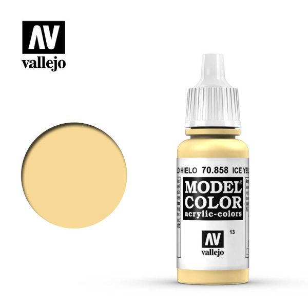 Acrylicos Vallejo AV水漆 模型色彩 Model Color 013 70858 冰黃色 Ice Yellow 17ml 