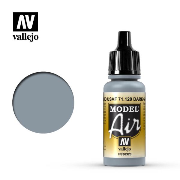 Acrylicos Vallejo AV水漆 71120 模型噴塗色彩 Model Air 暗黑幽靈灰 Dark Ghost Gray 17ml 
