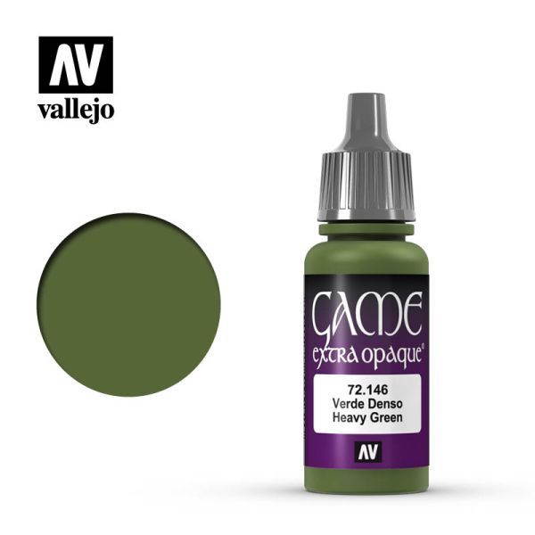 Acrylicos Vallejo AV水漆 遊戲色彩 Game Color 097 72146 重綠色（不透明漆） Heavy Green 17 ml 