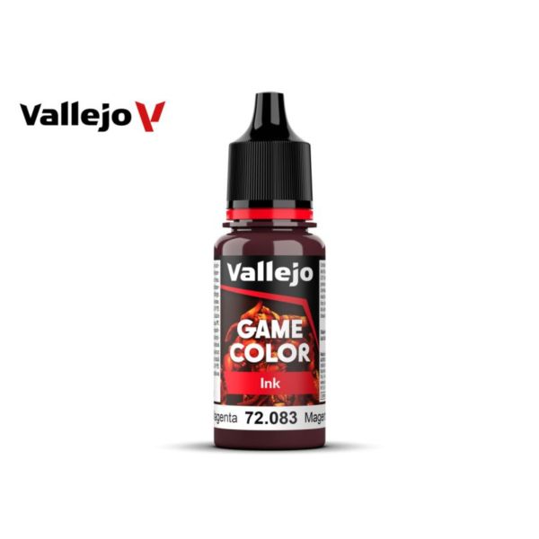 Acrylicos Vallejo AV水漆 遊戲色彩 Game Color 72083 洋紅色墨水 Magenta 