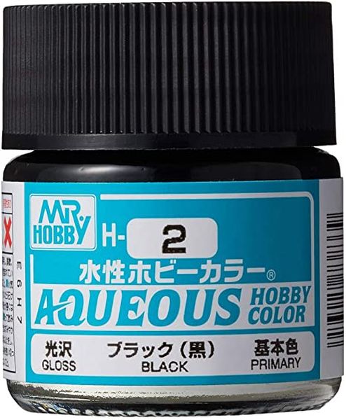 GUNZE 環保水性漆 H2 黑色 10ml 