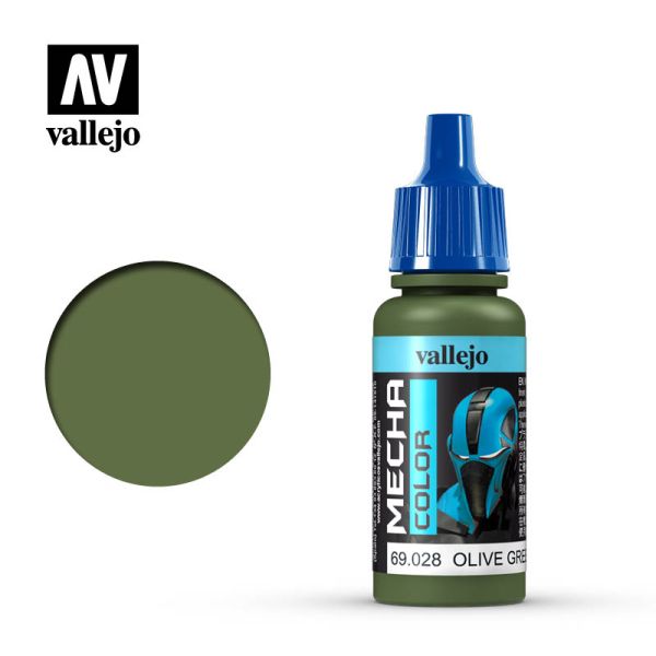 Acrylicos Vallejo AV水漆 機甲色彩 Mecha Color 028 69028 橄欖綠色 Olive Green 17ml 