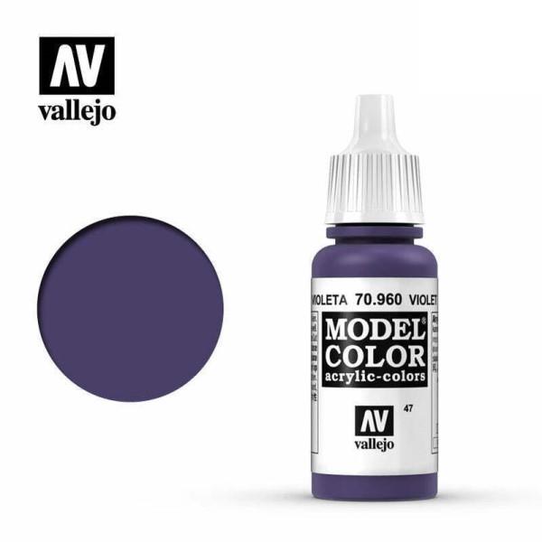Acrylicos Vallejo AV水漆 模型色彩 Model Color 047 70960 紫羅蘭色 Violet 17ml 