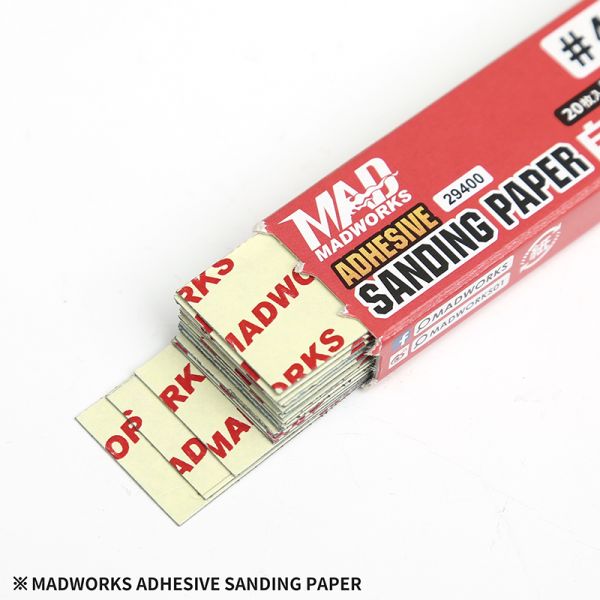 MADWORKS 29400 低黏度背膠砂紙 #400 - 每包20PCS 